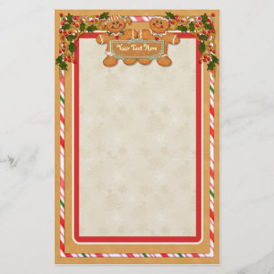 Gingerbrood Man en Vrouw Briefpapier