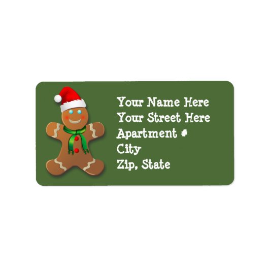 Gingerbrood Man Etiket (Voorkant)