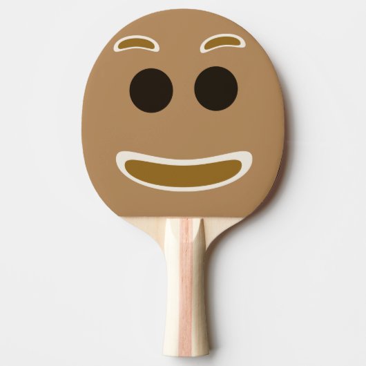 Gingerbrood Man Face Tafeltennisbatje (Voorkant)