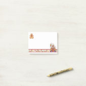 Gingerbrood Man & Gingerbrood House Post-it Note (Op bureau)