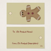 Gingerbrood Man Hang Label of Gift Label Visitekaartje (Voorkant /achterkant)