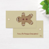 Gingerbrood Man Hang Label of Gift Label Visitekaartje (Bureau)