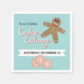Gingerbrood Man, Holiday Cookie Exchange Party Servetten (Voorkant)