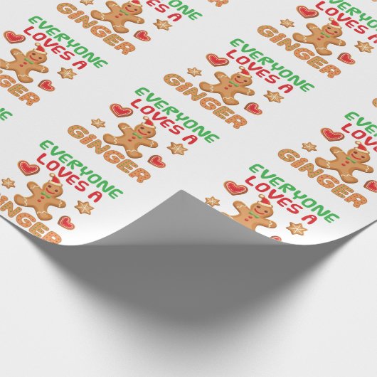 Gingerbrood Man Iedereen houdt van een Ginger Cadeaupapier (Hoek)