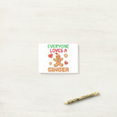 Gingerbrood Man Iedereen houdt van een Ginger Post-it® Notes (Op bureau)