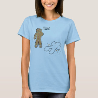 Gingerbrood man Ironic Crime scene "CRUMBS" T-shirt