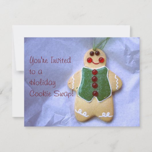 Gingerbrood Man Kaart (Voorkant)