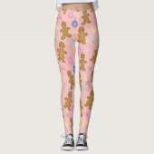 Gingerbrood Man, kerstballen Leggings (Voorkant)