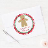 Gingerbrood Man Kinder Gift Label Kerst sticker (Envelop)