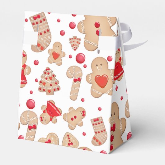 Gingerbrood Man met koekjes Rustic Whimsical Bedankdoosjes (Achterkant)