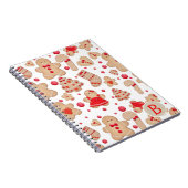 Gingerbrood Man met koekjes Rustic Whimsical Notitieboek (Rechterzijde)