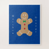 Gingerbrood Man met Verticale Aangepaste Naam Legpuzzel (Verticaal)