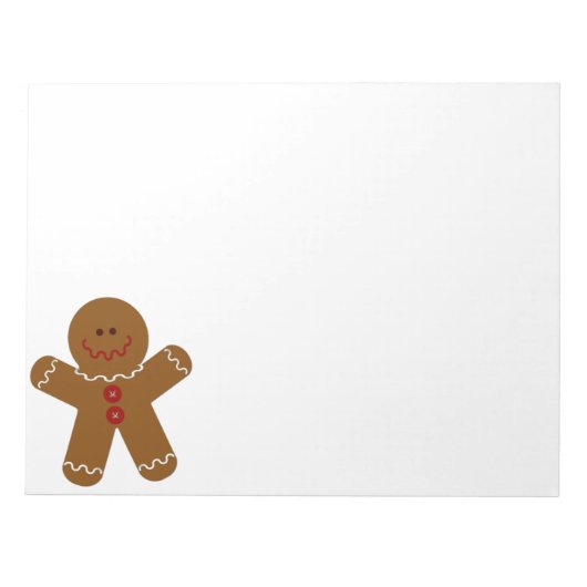 Gingerbrood Man Notitieblok (Voorkant)