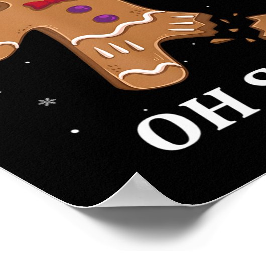 Gingerbrood Man Oh Magnetisch kerstkoekjeskostuum Poster (Hoek)