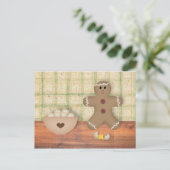 Gingerbrood Man "Oops" Ontvangkaart Briefkaart (Staand voorkant)