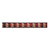 Gingerbrood Man op Buffalo Pset Satin Ribbon Lint (Voorkant)