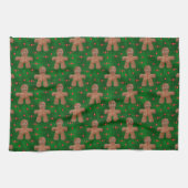 Gingerbrood Man over Groen Theedoek (Horizontaal)