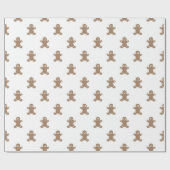 Gingerbrood Man Pattern Cadeaupapier (Vlak)