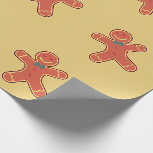 Gingerbrood Man Pattern Cadeaupapier (Hoek)