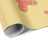 Gingerbrood Man Pattern Cadeaupapier (Rol Hoek)