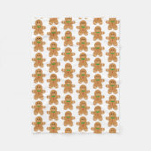 Gingerbrood Man Pattern Fleece Deken (Voorkant)