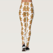Gingerbrood Man Pattern Leggings (Achterkant)