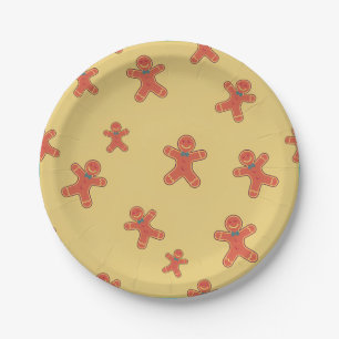 Gingerbrood Man Pattern Papieren Bordje