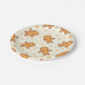 Gingerbrood Man Pattern Papieren Bordje (Gekanteld)