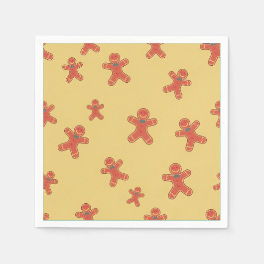 Gingerbrood Man Pattern Servet (Voorkant)