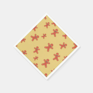 Gingerbrood Man Pattern Servet