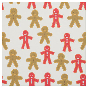 Gingerbrood Man Pattern Stof