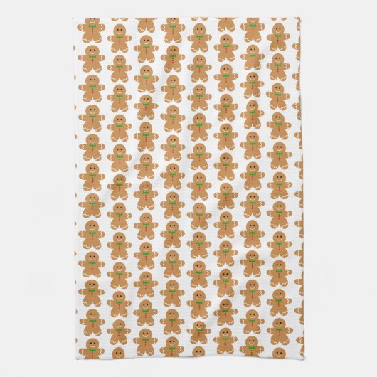 Gingerbrood Man Pattern Theedoek (Verticaal)