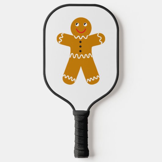 Gingerbrood Man Pickleball Paddle (Voorkant)