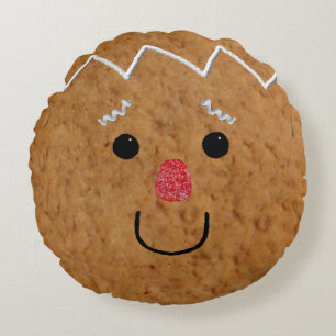 Gingerbrood Man Pillow Rond Kussen
