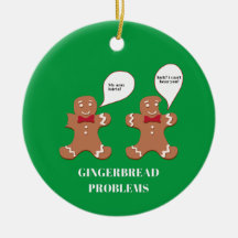 Gingerbrood Man Problemen Funny Kerstornament