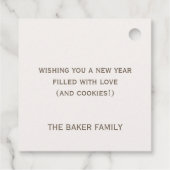 Gingerbrood Man Pset Kerstfeestdag Koekje Bedankjes Labels (Achterkant)