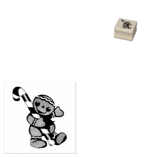 Gingerbrood Man Rubberstempel (Gestempeld)