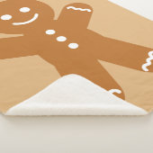 Gingerbrood man sherpa blanket deken (3/4)