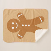Gingerbrood man sherpa blanket deken (Voorkant (horizontaal))