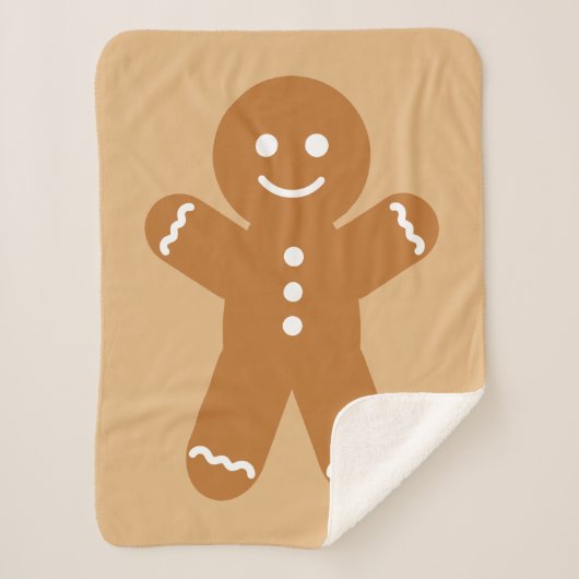 Gingerbrood man sherpa blanket sherpa deken (Voorkant)