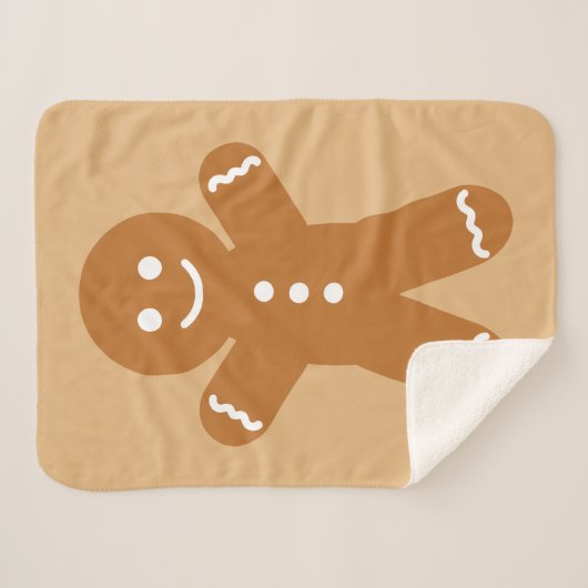 Gingerbrood man sherpa blanket sherpa deken (Voorkant (horizontaal))