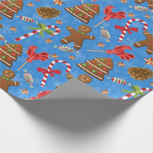 Gingerbrood Man, Snoep en lolly Cadeaupapier (Hoek)