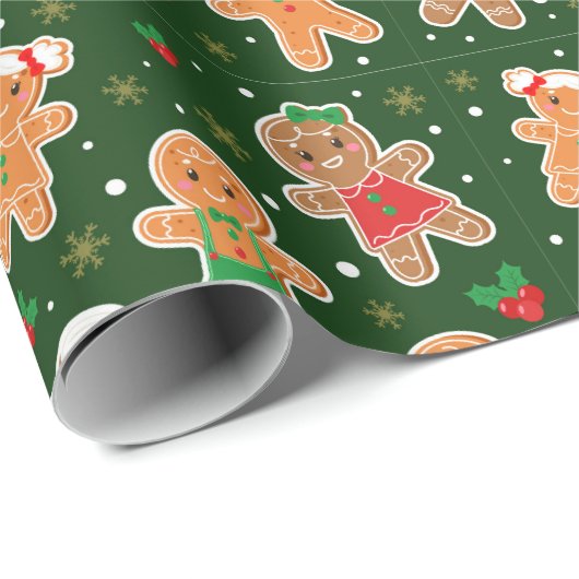 Gingerbrood Mannen Cadeaupapier (Rol Hoek)