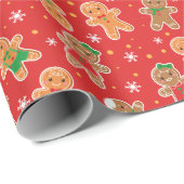 Gingerbrood Mannen Cadeaupapier (Rol Hoek)