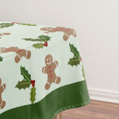 Gingerbrood Mannen en Holly Pattern Green Tafelkleed (Voorbeeld)