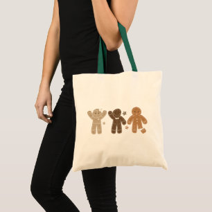 Gingerbrood Mannen Holiday Canvas tas