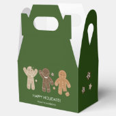 Gingerbrood Mannen Holiday Favor Box Bedankdoosjes (Geopend)