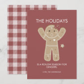 Gingerbrood Mannen Holiday Kaart (Voorkant / Achterkant)