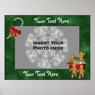Gingerbrood Mannen Holiday Lijst Foto Poster toevo