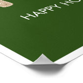 Gingerbrood Mannen Holiday Poster Afdrukken (Hoek)